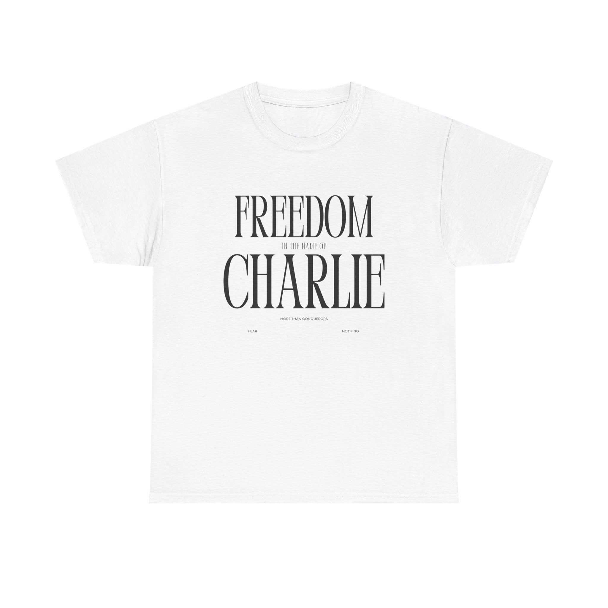 "FREEDOM" T-shirt / In All Honor – Charlie Kirk (1993–2025)